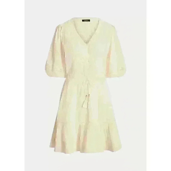 Lauren Ralph Lauren Dresses & Skirts - NEW! Lauren Ralph Lauren Women's 10 Crinkle Cotton Blouson-Sleeve Dress $185